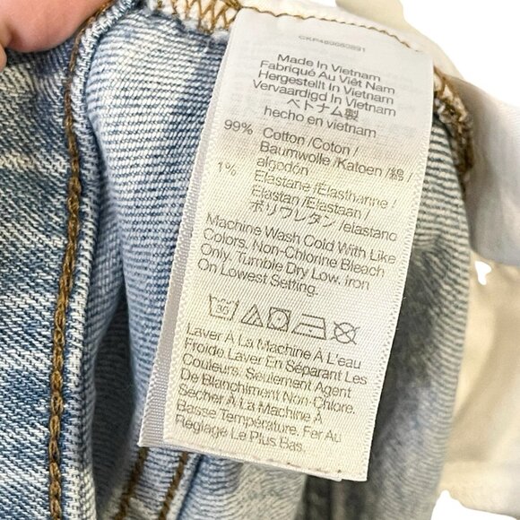 MADEWELL The Perfect Vintage Jean in Coney Wash: Destroyed Edition Distressed 28 - Picture 9 of 10